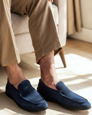 Premium Wildleder-Loafer - Schwarze Sohlen